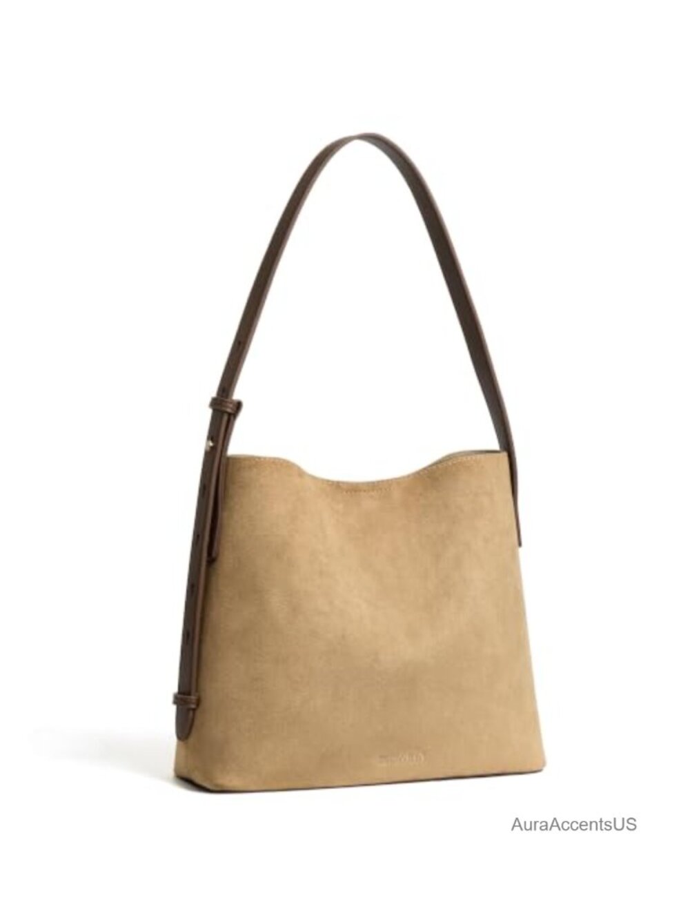 Vegan Suede Bucket Bag Hobo Purse Adjustable Strap Shoulder Bag